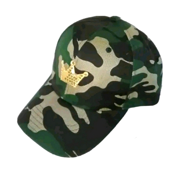 *KING / QUEEN* Baseball Cap Gold Crown. Camo Hat. NEW! Royalty, Honor, Respect - Picture 4 of 5